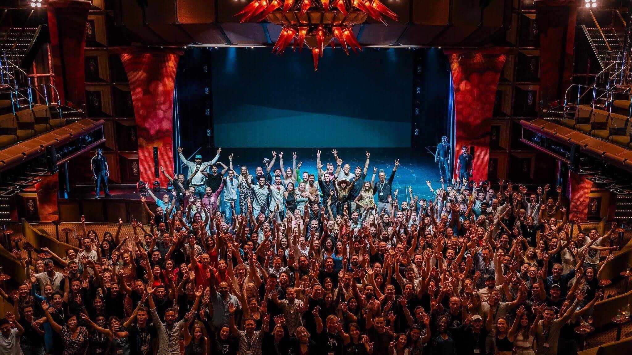Hundreds of remote working digital nomads on a cruise in Europe.